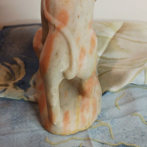 Red and White Jade Asian Tiger Sculpture - Picture 6 of 13